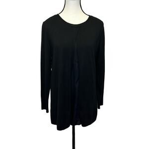 Maria Bellentani Black Long Sleeve Knit Tunic Top - Size L